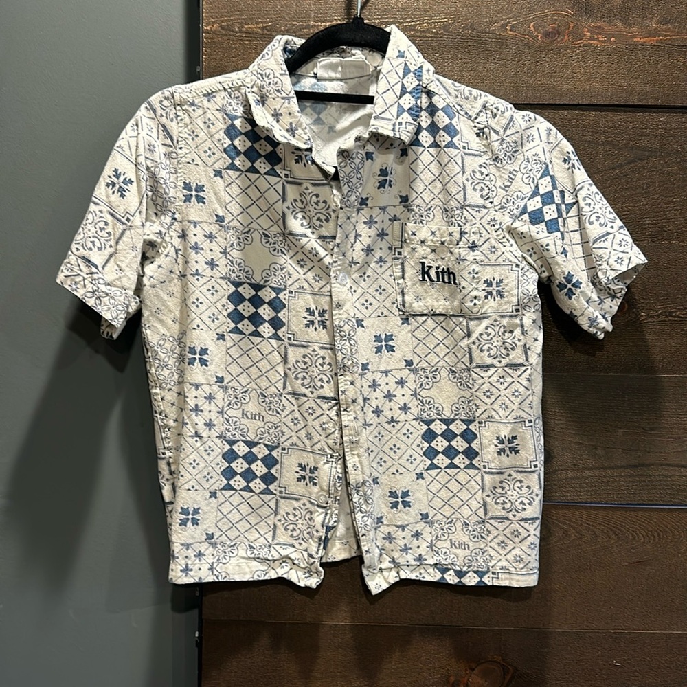 Kith boys button down shirt size 10-11